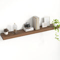 48 Inch Floating Shelves, 8 Inch Deep Floating Shelves for Wall, Hanging Shelf with Invisible Brackets, Deep Shelves for Bathroom, Bedroom, Living Room, Walnut, Set of 1