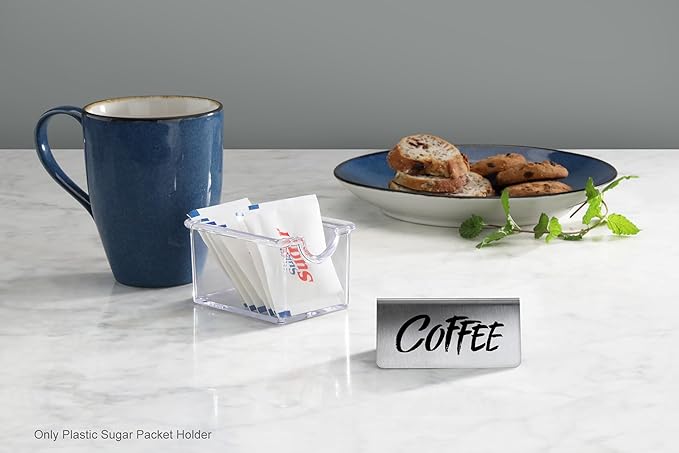 New Star Foodservice 28447 Plastic Sugar Packet Holder, Clear, Set of 12