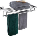 KOKOSIRI Bathroom Towel Rack Towel Holder 20 Inch Towel Shelf with Double Towel Bars Wall Mounted SUS 304 Stainless Steel, Polished Chrome, B6005CH-L20