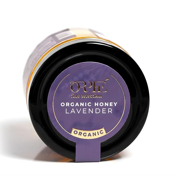 ORPHE Organic Lavender Honey – Clean Simple Natural Sweetener for Coffee, Tea, Matcha and Breakfast, Unheated & Creamed 9oz Glass Jar