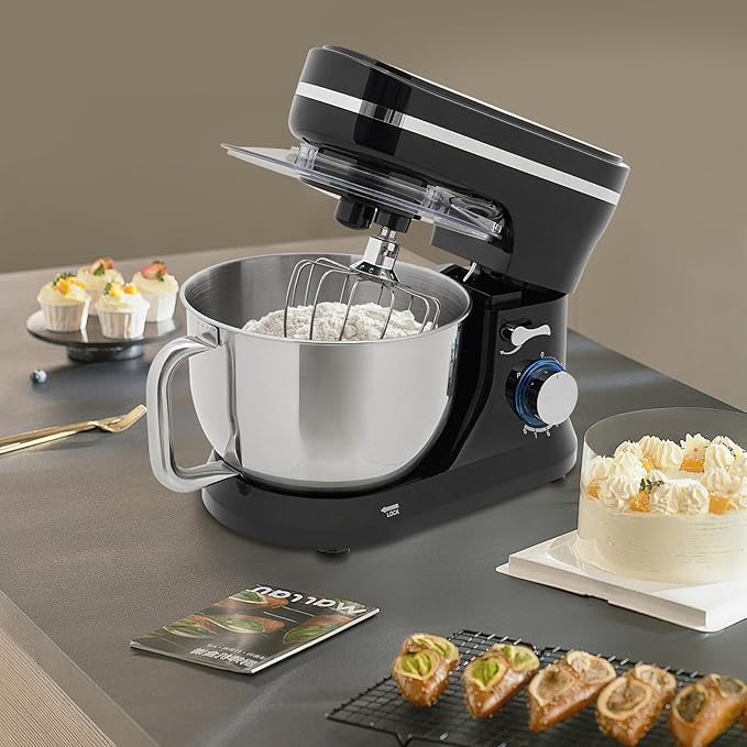 Stand Mixer, 4.5L Tilt-Head Food Mixer 380W 9 Speeds Kitchen Electric Food Mixer with Beater, Dough Hook, Mixing Bowl for Baking, Cake and Most Home Cooks