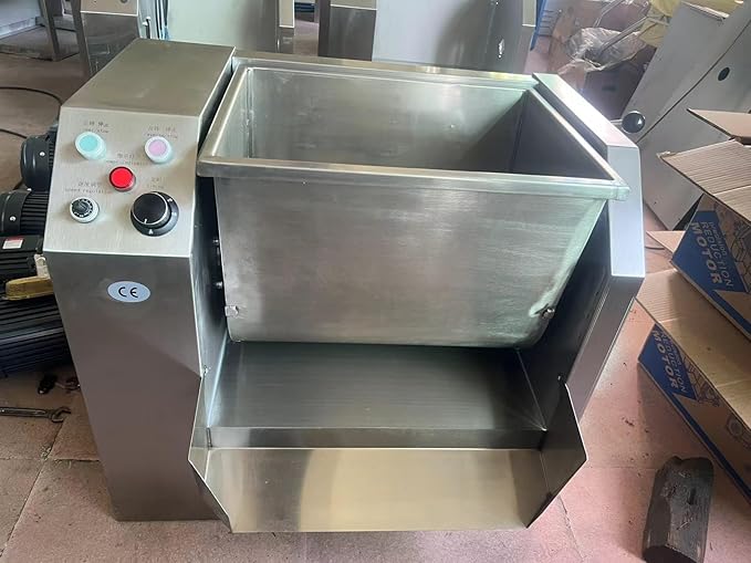 Commercial Dough Mixer,Dough Kneading Machine,50L Tank Electric Flour-Mixing Machine,Meat Mixer, Adjustable Speed,2 Stirring Rods,1 for Dough Mixer,1 for Meat Mixer,Capacity 55Lb/H