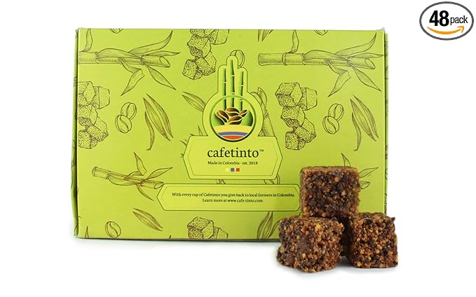 Cafetinto Organic Instant Coffee Cubes | Colombian Coffee & All Natural Panela Coffee Cubes | Naturally Sourced | Provides Natural Nutrients, Vitamins & Minerals (48)