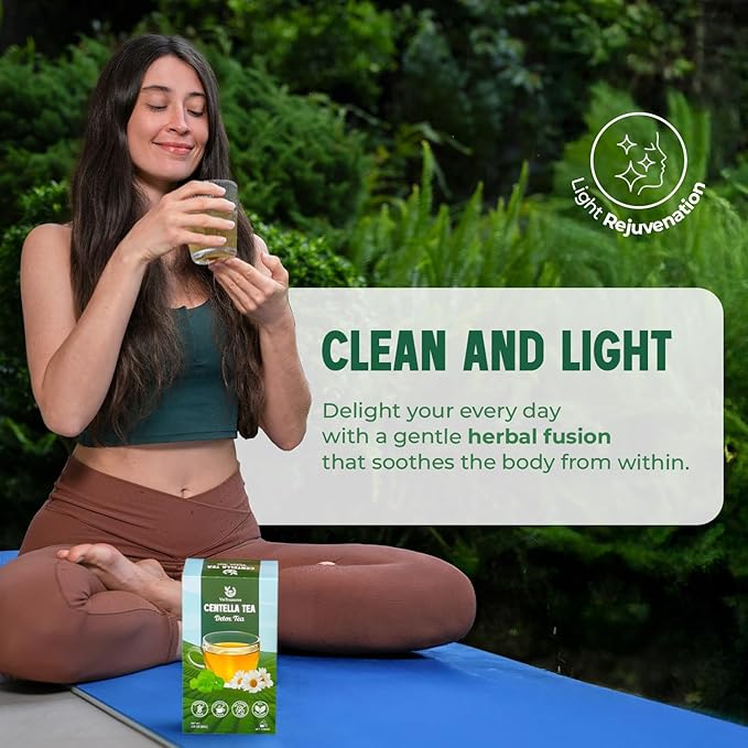 VieTreasures Detox Tea – 40 Tea Bags | Gotu Kola, Corn Silk, Chamomile, Stevia | Assist With Water Retention & Digestion | Caffeine-Free, No Added Sugar, Mild Sweet Herbal Infusion, 2.8oz