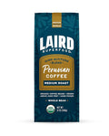 Laird Superfood Peruvian Medium Roast Caffeinated Whole Bean Coffee, Ethically Sourced Premium Whole Bean Coffee, Gluten-Free, Dairy-Free, Non-GMO, Paleo, Keto Friendly, 12 oz. Bag