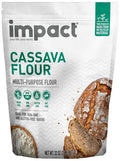 Impact - Conventional Cassava Flour, Gluten, Grain, Dairy, Soy & Nut Free, Vegan, Non-GMO, Fine Texture, All-Purpose Baking Flour - 2lb Resealable Bag