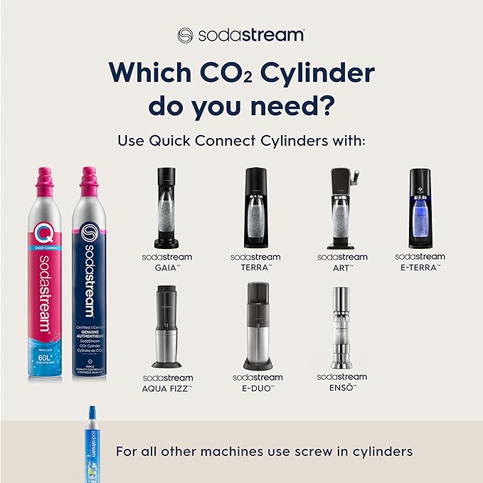 SodaStream - ART Sparkling Water Maker | STARTER KIT | CQC CO2 system | Includes 1x CO2 Cylinder, 1x32 & 1x16 Fl Oz Dishwasher Safe Bottles, 1x Bubly Flavor Drop | Combine with Pepsi Flavors | White
