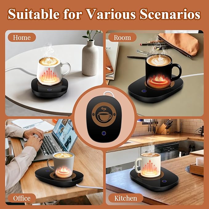 Coffee Warmer for Desk with Auto Shut Off,Coffee Mug Warmer for Desk with Auto Shut Off (Christmas Coffee Gifts)