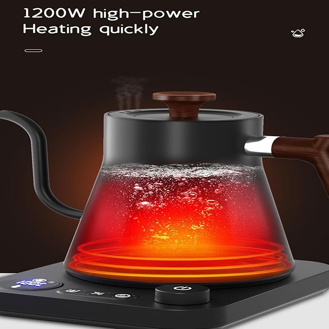 Smart Temperature Control Gooseneck Electric Kettle - Professional Pour-Over Coffee & Tea Maker with Fast Boil