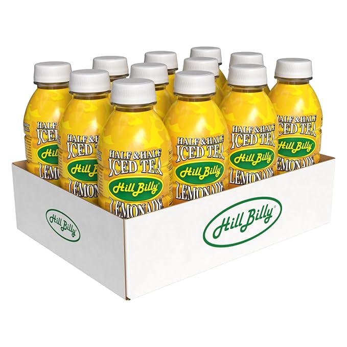 HillBilly Iced Teas and Lemonades, Riega Snacks (12 Count, Half & Half Lemonade & Iced Tea)