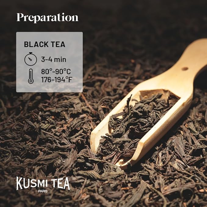 Kusmi Tea - French Cancan - Organic Black Tea - Berry Flavored Black Tea - Natural Red Fruit Flavours - Flavourful, Caffeinated Tea - Loose Leaf Tea - Tin Box of 3.5 oz