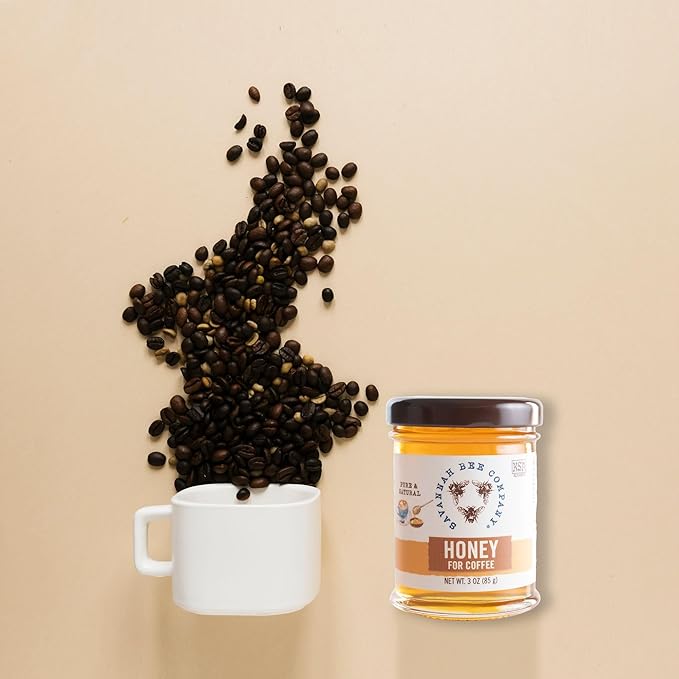 Savannah Bee Honey for Coffee - Natural Sweetener - Perfect to Off Set Bold Coffee Flavor