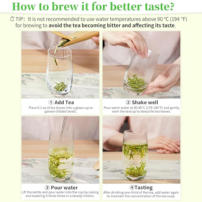 XIXICHA Longjing Tea New Tea Grade AAA Dragon Well Green Tea Loose Leaf Hangzhou Dragonwell Chinese Green Tea Fresh Bean Aroma（96 cups） 龙井茶 绿茶 明前龙井 茶叶 4.23oz/120g