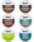 Maud's Decaf Coffee Pods Variety Pack, 54 ct, 6 Assorted Roasts & Flavors, Decaf Dark & Medium Roast Coffee in Recyclable Single Serve Pods - 100% Arabica Coffee, Compatible with Keurig K Cups Maker