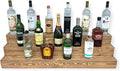 Handmade Tiered Display Shelving - Three Tier Bar Display - Bar Organizer - Liquor Bottle Display (42" without Back, Special Walnut)