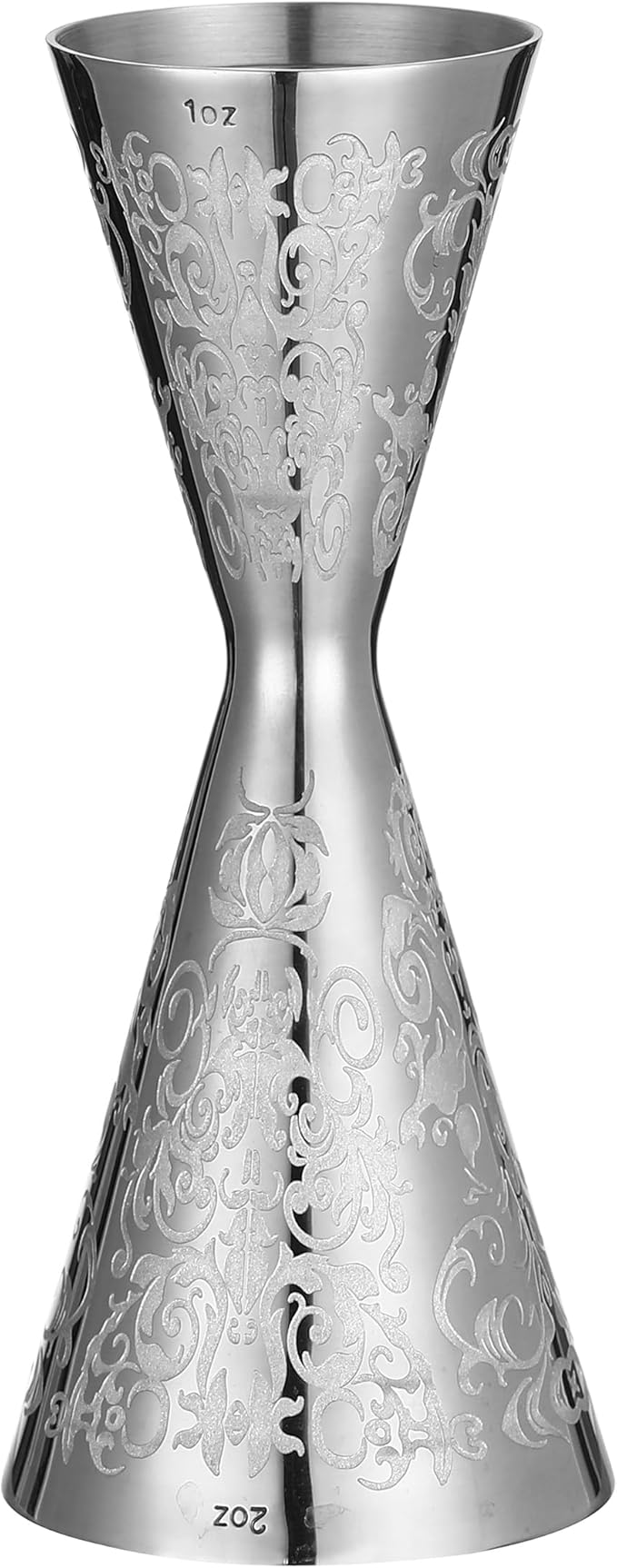 Double Cocktail Jigger Slim Style Measuring Jigger with Etched Pattern (Polisehd Spirit)