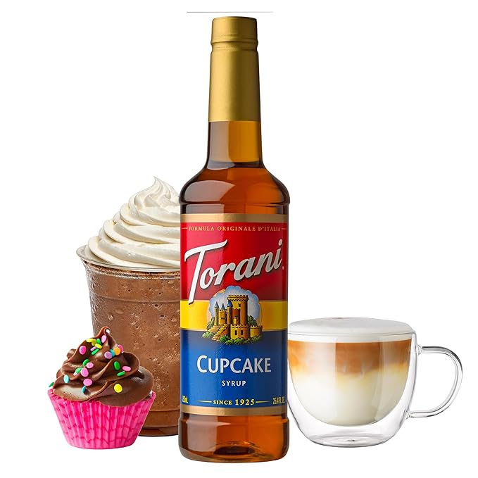 Torani Cupcake Flavored Drink Syrup, 25.4 fl oz (Pack of 4)