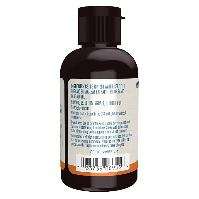 NOW Foods BetterStevia Original Zero-Calorie Liquid Sweetener, Keto Friendly, Suitable for Diabetics, No Erythritol, 2-Ounce