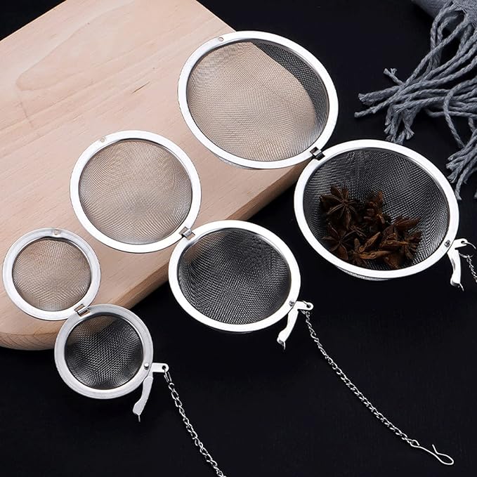 2PCS Tea Infuser, Upgraded 2.7 IN Tea Strainer, Premium Tea Infusers for Loose Tea, Tea Steeper, Tea Ball for Tea Flavoring Herbal Spices Seasonings