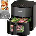 6QT Dual Heat Air Fryer with Viewing Window, 14 Presets for Fry, Roast, Bake & More, 392℉ Max Crisp Without Flipping, 1700W Fast Cooking, Dishwasher Safe Basket