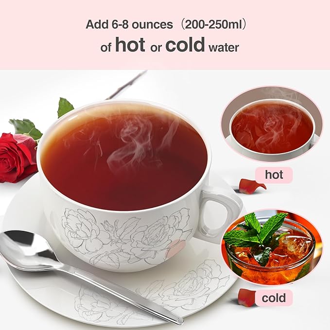 Taiping HK Rose Tea Classic-100% Tea Leaves 10 Single Serve Stick Packs Instant Tea Unsweetened No Additives On-the-Go for Travel, Work, Outdoors , Helps Support Digestive Health Hot or Iced Teas (10Count)