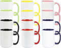Ceramic 15oz Sublimation Coffee Mug, 6 Assorted Colors Option #1, Case of 24