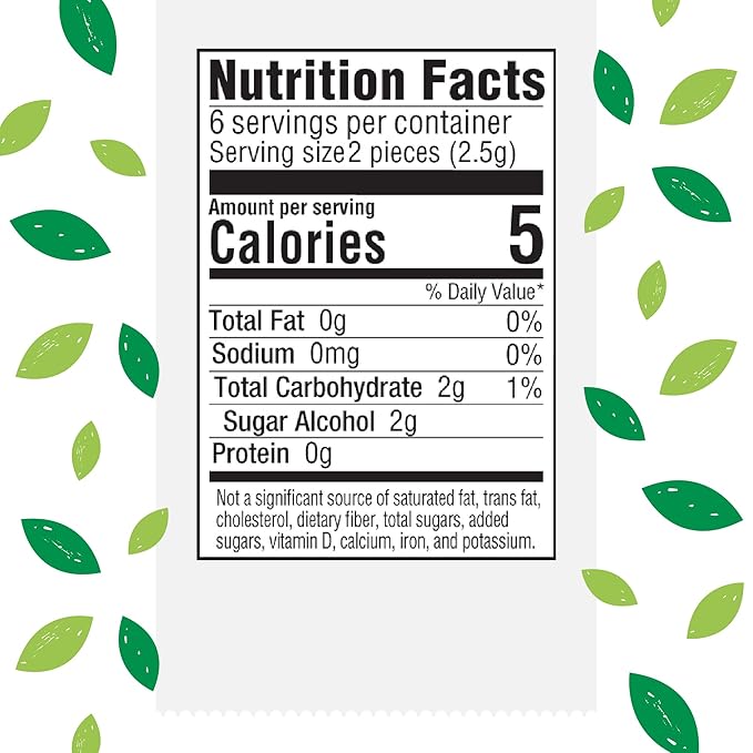 Stevita Hum, Variety Pack - 12 Packets of Sugar-Free Gum - Includes Three of Each Flavor: Peppermint, Cinnamon, Fruit & Spearmint - Non-GMO, Vegetarian, Keto, Gluten Free