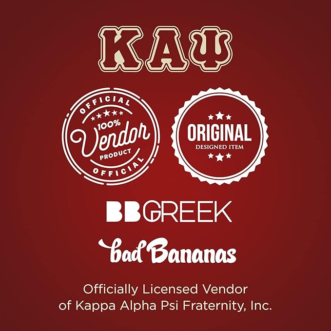 BBGreek Kappa Alpha Psi Fraternity Paraphernalia - Official Vendor - 15 oz Ceramic Campfire Mug - 1911 Classic Greek Letters