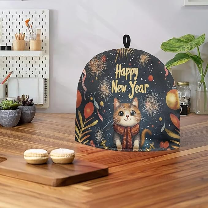 Cute Cat Tea Cozy for Teapot Insulated for Cartoon Cat Kettle Cover Samll Teapot Dust Protector Fashion Tea Pot Cozy for Keeping Warm Kettle Kitchen Dust Cover for Kitchen Accessories