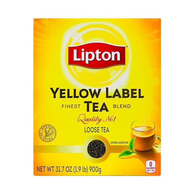 Lipton Yellow Label International Blend | Premium Tea |Black Tea | Rich Flavor for Traditional Chai | Loose Tea | 900 Grams (Pack of 1)