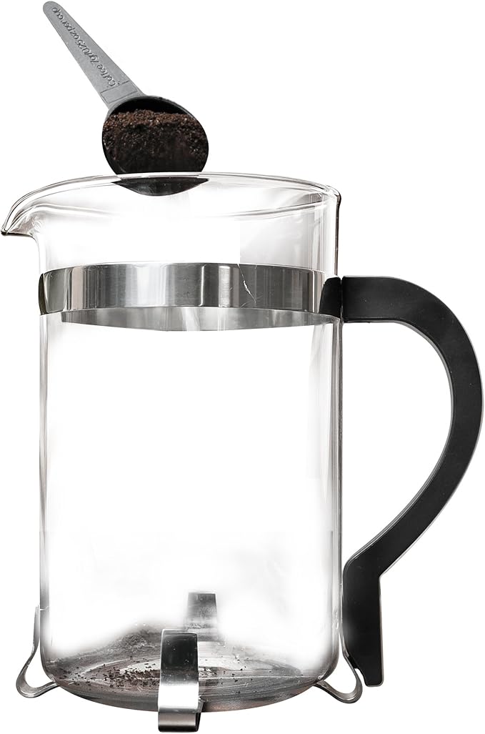 Primula Classic French Press Coffee/Tea Maker - Glass 8 Cup/32 Oz, Black/Chrome Accents
