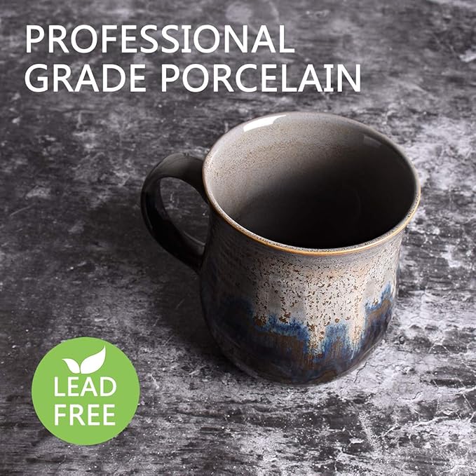 Bosmarlin Large Ceramic Coffee Mug, Big Tea Cup for Office and Home, 21 Oz, Dishwasher and Microwave Safe, 1 PCS