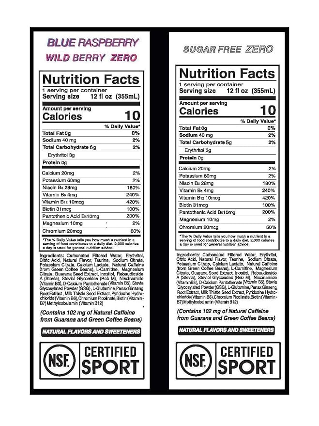 ProBaller Ultra Premium Zero Sugar Energy Drink - Natural & Clean NSF Certified Sport Drink with Amino Acids, Taurine, Biotin, Vitamin B 12 Methylcobalamin, & Electrolytes - 15 Pack - Variety