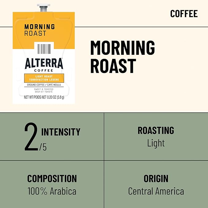 Flavia Alterra Morning Roast Freshpacks works only with Flavia Brewers, Light Roast (Case of 100)