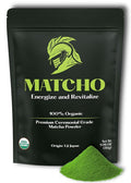 Matcho | Premium Matcha – Organic First Harvest Ceremonial Grade Matcha Green Tea Powder from Uji, Kyoto (30g/1.06oz)