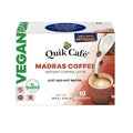 QuikCafe Vegan Madras Coffee – 10 Count, Instant Herbal Blend with Natural Ingredients, Caffeine-Light, Preservative-Free – Just Add Hot Water