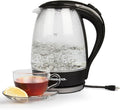 Electric Water Tea Kettle (1.7Liters) -Fast Heating w Auto Shut-Off, Boil-Dry Protection & Cool Touch Handle- Non Slip 360° Rotary Base -30" Cord Wraps into Base for Easy Storage & Cordless Serving