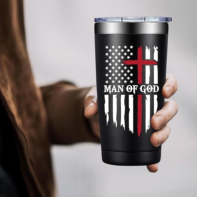 Christian Gifts for Men - Catholic Gifts - Religious Spiritual Faith Based for Men, Man of God, Dad, Pastor - 20oz Tumbler