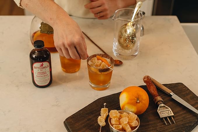 Bittermilk No.7 Gingerbread Old Fashioned Mix, All Natural Non Alcoholic Handcrafted Cocktail Mixer, More Complex than Bitters & Simple Syrup, 8.5oz