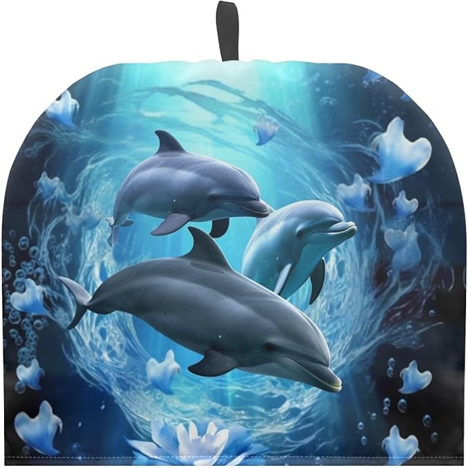 Dolphin Tea Cozy for Teapot Insulated Floral Tea Pot Cozy for Keeping Warm for Kitchen Decorative Tea Cosy for Teapot Tea Cozies