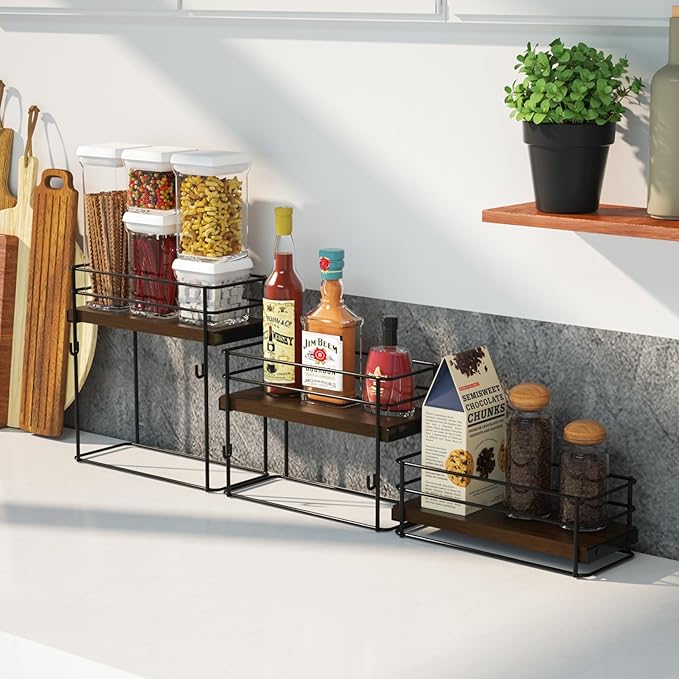 9 Bottle Coffee Syrup Rack Organizer 2 Tier Syrup Holder Stand for Coffee Bar Syrup Storage Shelves for Bar Family Storage Small Wine Rack for Syrup Wine Dressing