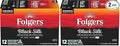 Folgers Black Silk Dark Roast Coffee, 12 Keurig K-Cup Pods (Pack of 2)