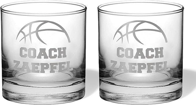 Soccer Coach Gift - Personalized Soccer Gift, Soccer Accessories, Best Coach gifts for coaches, End of Season, Girls Soccer Coach Gifts (Basketball, Single Pint Gift Box)