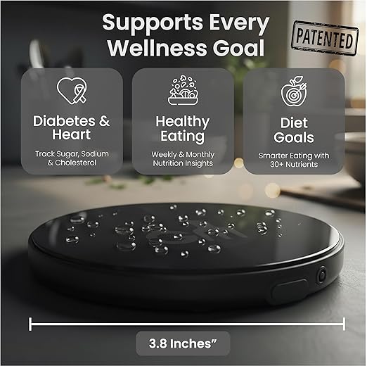 Food Scale, Portable, Rechargeable Travel Size. Smart Calories Calculator for Weight Loss, Nutrition, Diabetes, Meal Prep, Diet - Pocket Digital Coffee Scales - Free GOURMETMILES App
