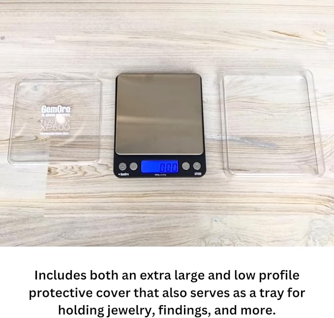 GemOro Platinum XP500 | Jewelers Pocket Scale | Countertop Portable Scale with Durable Precision | Digital Accurate Tool with Expert Professional Reading & Accuracy 500g x 0.01g Readability (Silver)