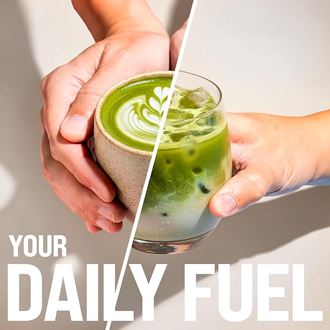 Mushroom Matcha + Lion’s Mane, Ashwagandha, Collagen - Focus, Energy & Immune Support - 30 Servings of Adaptogen Superfood Blend for All Day Coffee Alternative