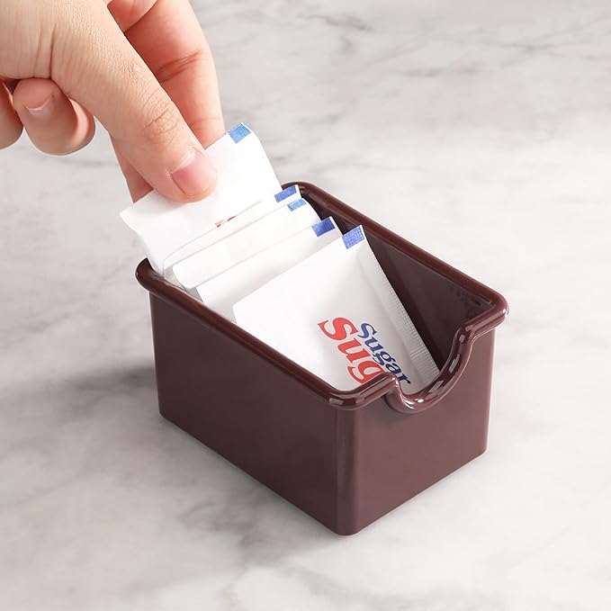 New Star Foodservice 28454 Plastic Sugar Packet Holder, Brown, Set of 12
