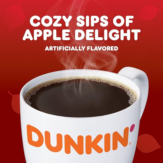 Dunkin’ Apple Cider Donut Artificially Flavored Coffee, Keurig K-Cup Pods, 10 Count Box (Pack of 6)