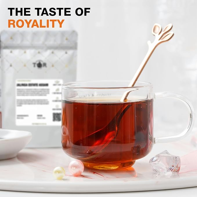 Tea Runners Jalinga Estate Assam Loose Leaf Black Tea | Bold, Malty Indian Breakfast Tea - Strong Full-Bodied Flavor | High Caffeine Morning Tea | Sustainably Grown - 5 oz