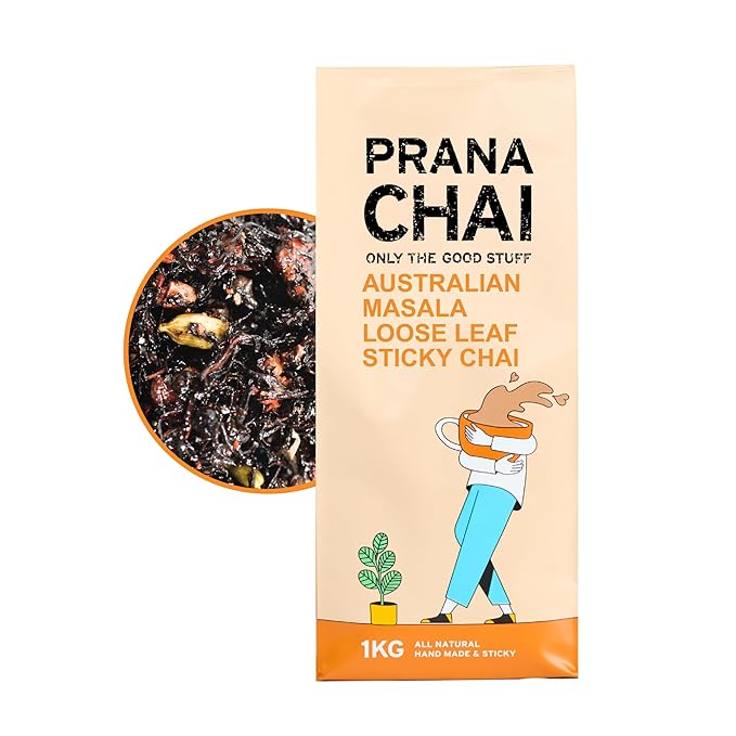 Prana Chai Original Masala Chai Tea - Australian Masala Loose Sticky Chai, 1000g